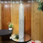 Imported J-Star Antique White & Gold Metal Vase – 3.25Ft