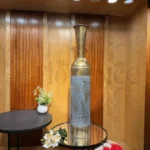 Imported J-Star Antique Blue & Gold Metal Vase – 3.25Ft