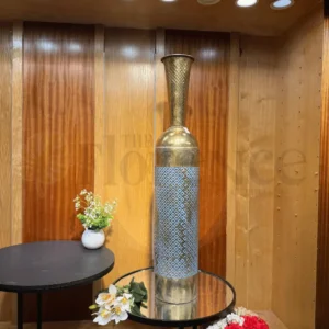 Imported J-Star Antique Blue & Gold Metal Vase – 3.25Ft