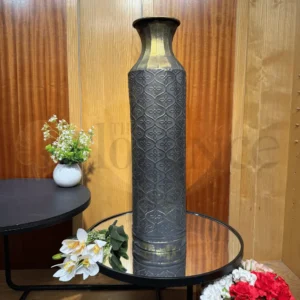 Imported J-Star Antique Gold Metal Vase – 3Ft