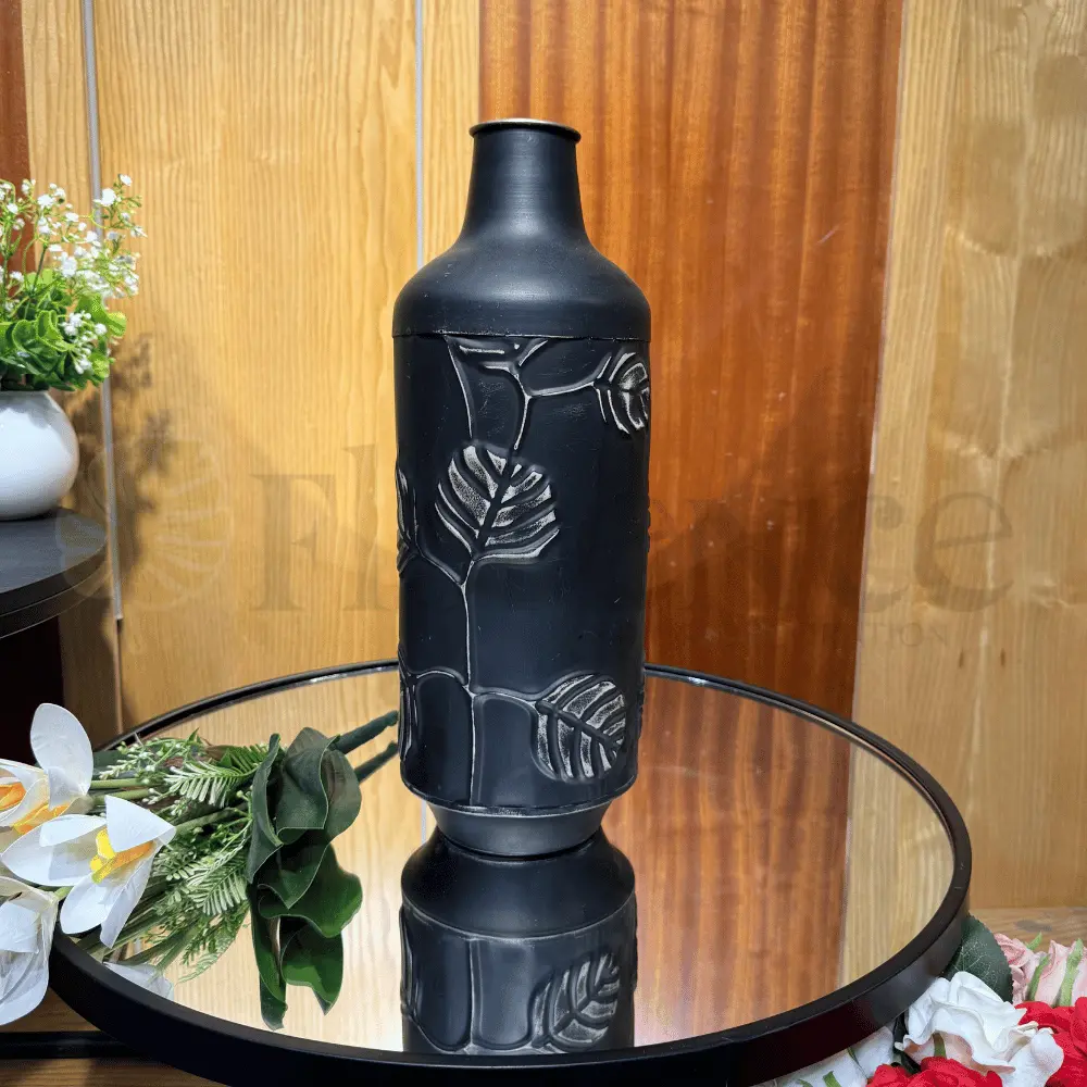 Imported J-Star Antique Black Metal Vase – 1.8Ft
