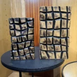 Imported Rectangular Fiber Vase Set – (1 & 1.5)Ft