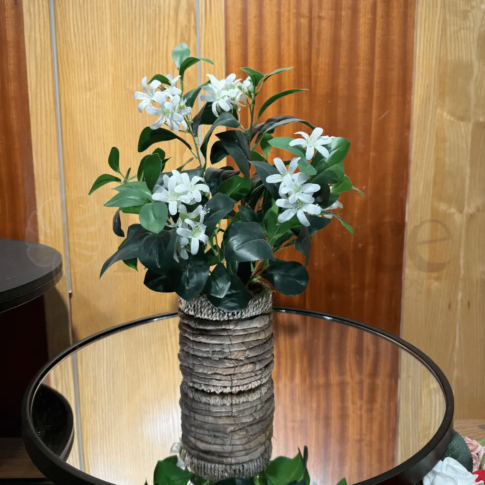 Cane Basket with Iris Leaves – 1.5Ft